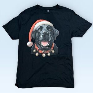 Holiday Time Black Festive Dog Tee